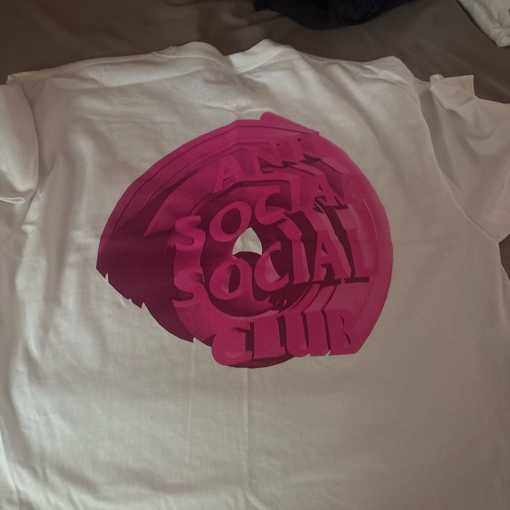 White anti-social club t-shirt